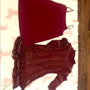 NWT—Snidle Dress Set, Burgundy, US 2